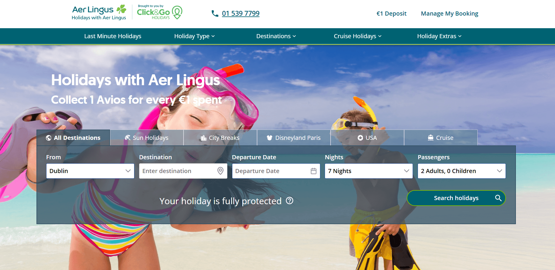 Holidays with Aer Lingus — Official travel agency for Aer Lingus airline